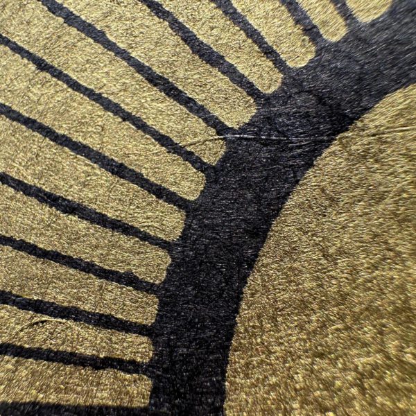 Central Sun Linoldruck 22 x 22 cm Gold auf Schwarz 4