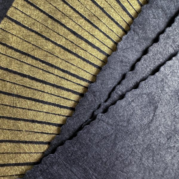 Central Sun Linoldruck 22 x 22 cm Gold auf Schwarz 6