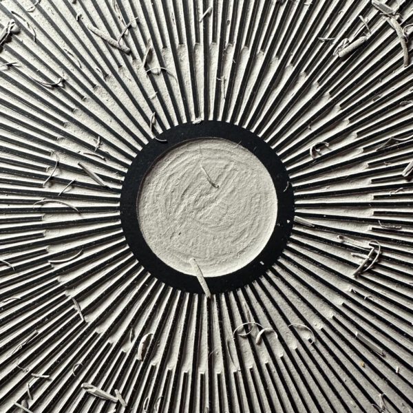 Linoldruck, 22 x 22 cm, Bronze auf Grün