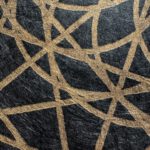 Linoldruck, 22 x 22 cm, Gold auf Schwarz