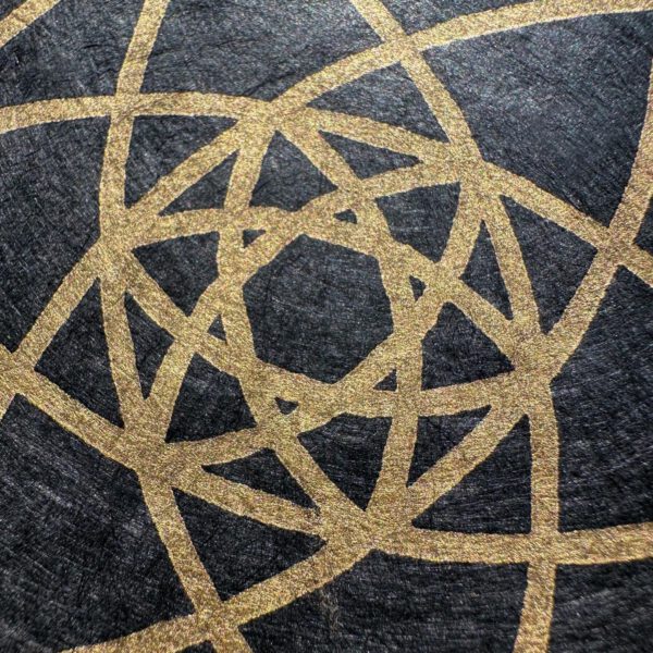 Linoldruck, 22 x 22 cm, Gold auf Schwarz