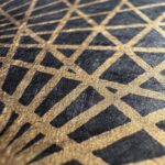 Linoldruck, 22 x 22 cm, Gold auf Schwarz