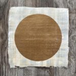 Linoldruck, 24 x 24 cm, Gold auf Papyrus