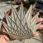 Linoldruck, 22 x 22 cm, Gold auf Weiß/Natur
