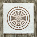 Linoldruck, 22 x 22 cm, Kupfer auf Weiß/Natur