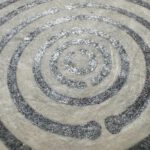 Linoldruck, 22 x 22 cm, Silber auf Weiß/Natur