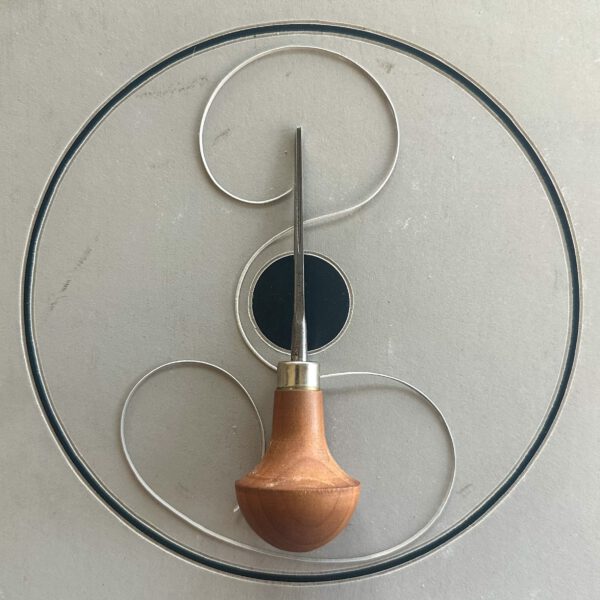 Linoldruck, 22 x 22 cm, Gold auf Beige/Ocker