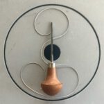 Linoldruck, 22 x 22 cm, Kupfer auf Beige/Ocker