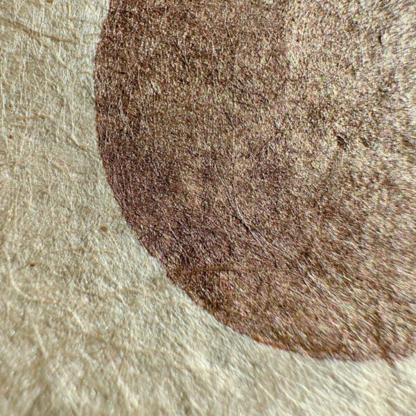 Linoldruck, 22 x 22 cm, Kupfer auf Beige/Ocker